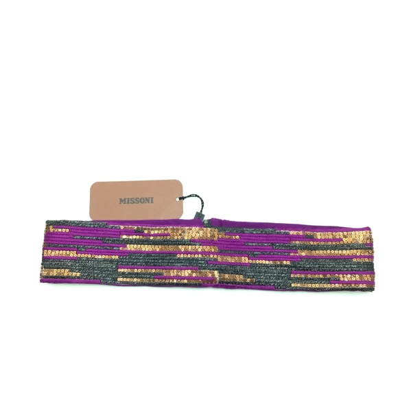 Missoni Wide Satin Sequin Belt